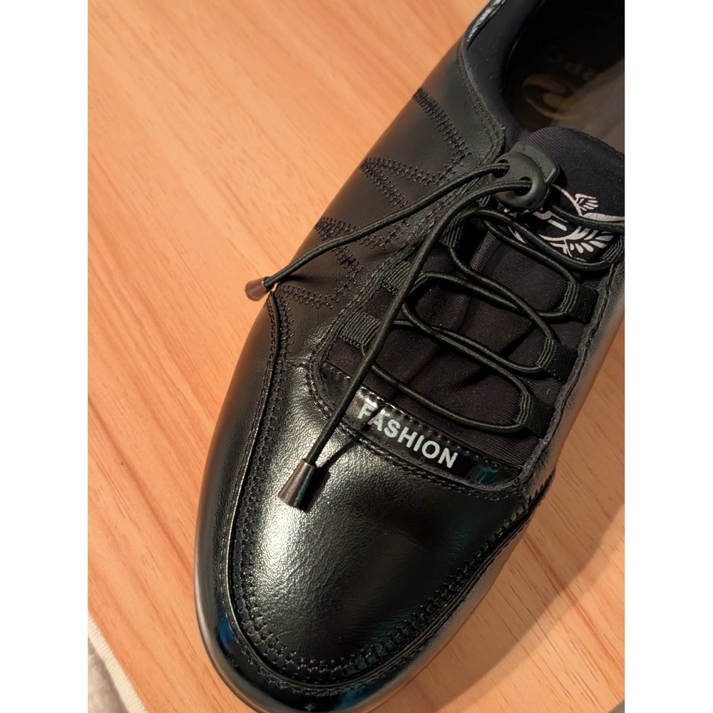 SG Fashion Men's Black Leather Lace Up Casual Driving Shoes Size 8.5  or 9‎ - Picture 5 of 11